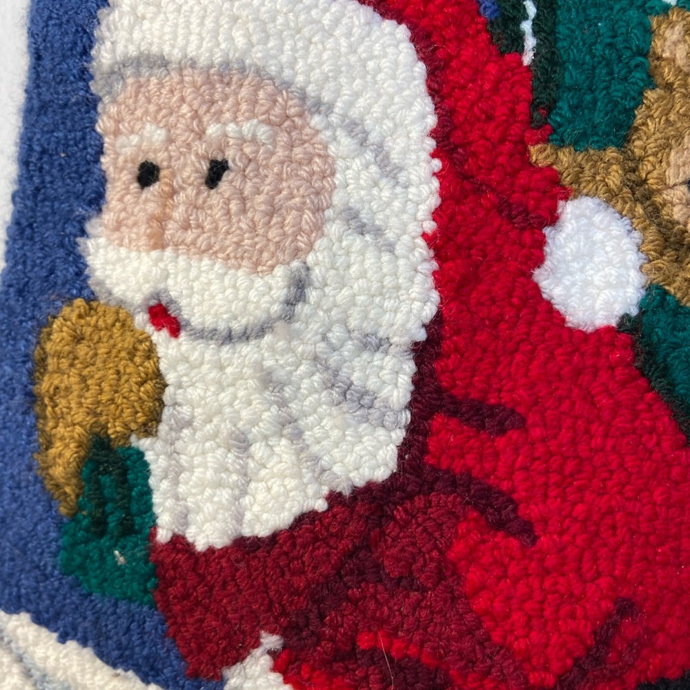 Chenille and Red Velvet Christmas Stocking for Dad - Picture 4 of 8